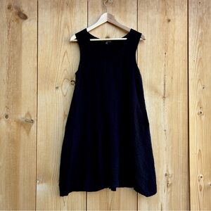 Kozan Black Gauze A-Line Sleeveless Dress Sz Small